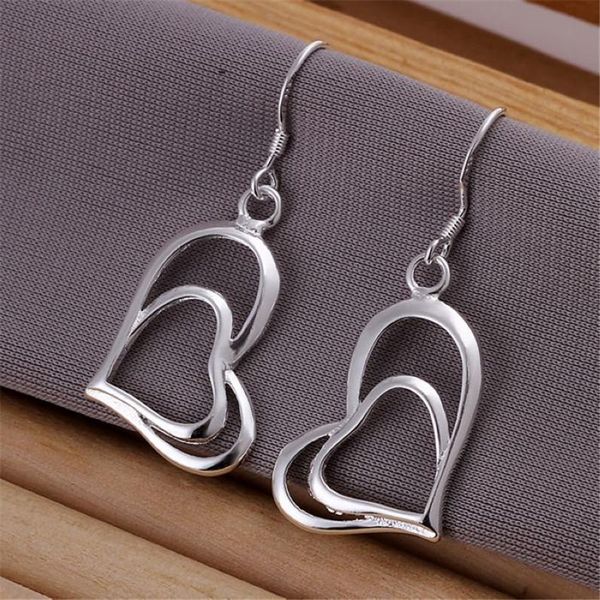 cute double heart lovely silver color earrings selling fashion jewelry girls valentine's day gift h jllxli, Golden
cute double heart lovely silver color earrings selling fashion jewelry girls valentine's day gift h jllxli, Golden