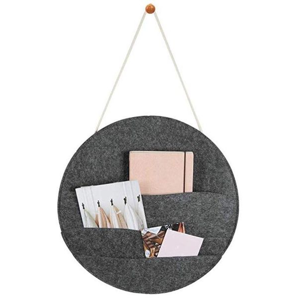 1pc wall felt hanging bag glasses magazine key home room organizer round wall hanging storage bag
1pc wall felt hanging bag glasses magazine key home room organizer round wall hanging storage bag