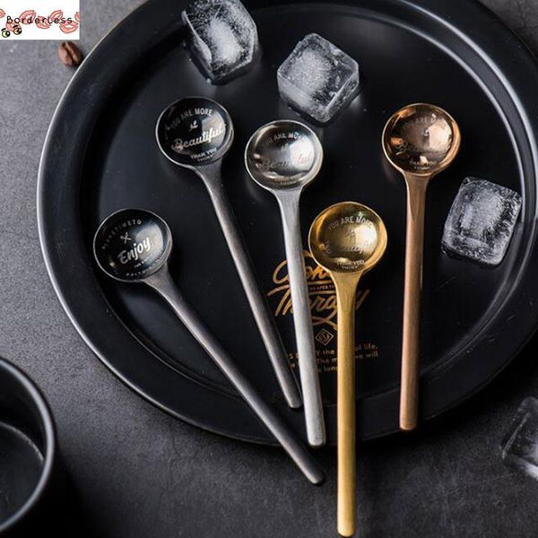 party table ornament simple enjoy printing tableware coffee spoon coffee mixing spoon gift stainless steel
party table ornament simple enjoy printing tableware coffee spoon coffee mixing spoon gift stainless steel