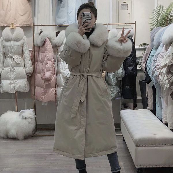 winter coat, female fox collar, long parka, white duck feather coat 2020, with windbreak cap, 90%
winter coat, female fox collar, long parka, white duck feather coat 2020, with windbreak cap, 90%
