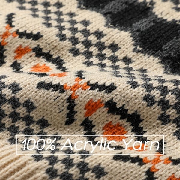 men autumn new vintage style acrylic warm jacquard sweater pullovers men winter o-neck fashion thick check pattern sweater 201125, White;black
men autumn new vintage style acrylic warm jacquard sweater pullovers men winter o-neck fashion thick check pattern sweater 201125, White;black