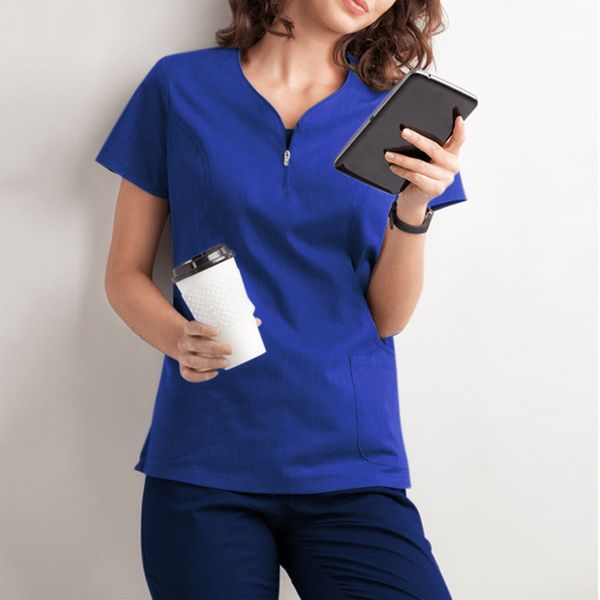 524 style women scrubs hospital pant men medical uniform surgery scrubs shirt short sleeve nursing uniform pet greys anatomy, White
524 style women scrubs hospital pant men medical uniform surgery scrubs shirt short sleeve nursing uniform pet greys anatomy, White