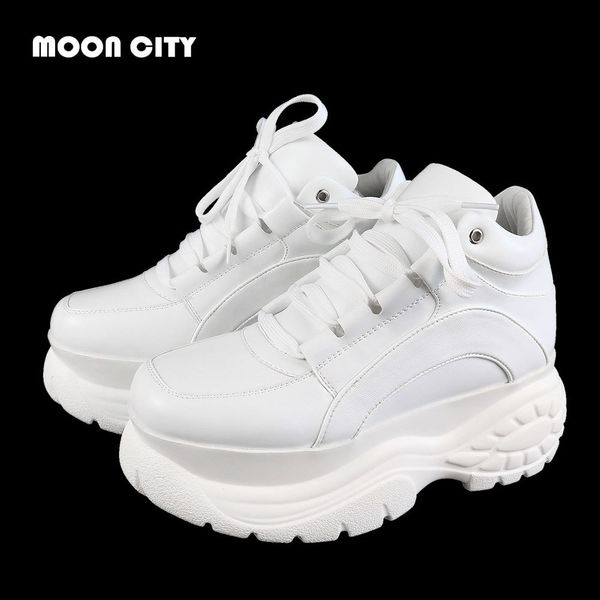 women platform leather casual ladies chunky shoes 2020 white woman high black fashion brand thick soled wedge sneakers c1011, Black;white
women platform leather casual ladies chunky shoes 2020 white woman high black fashion brand thick soled wedge sneakers c1011, Black;white