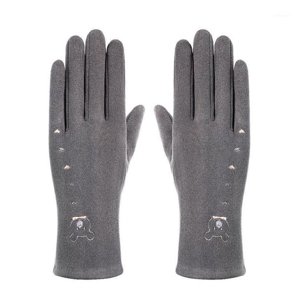 five fingers gloves elegant women touch screen winter warm cashmere full finger cartoon embroidery ladies mittens1, Blue;gray
five fingers gloves elegant women touch screen winter warm cashmere full finger cartoon embroidery ladies mittens1, Blue;gray