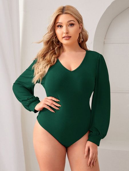 plus v-neck bishop sleeve bodysuit l5ix#, Black
plus v-neck bishop sleeve bodysuit l5ix#, Black