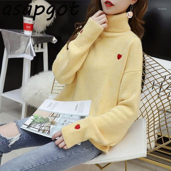 yellow turtleneck sweater women new winter thick love embroidery knitted pullovers sweaters fashion chic korean sweet elegant1, White;black
yellow turtleneck sweater women new winter thick love embroidery knitted pullovers sweaters fashion chic korean sweet elegant1, White;black