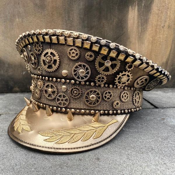 wide brim hats steampunk hat germany officer visor cap army punk cosplay halloween size m xxl, Blue;gray
wide brim hats steampunk hat germany officer visor cap army punk cosplay halloween size m xxl, Blue;gray