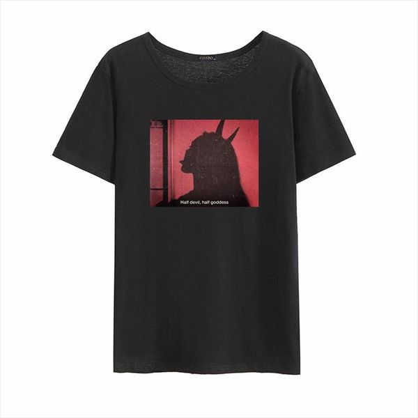 half devil half goddes harajuku print letters large size tees loose vintage casual women punk fun gothic dark o neck t shirt, White
half devil half goddes harajuku print letters large size tees loose vintage casual women punk fun gothic dark o neck t shirt, White
