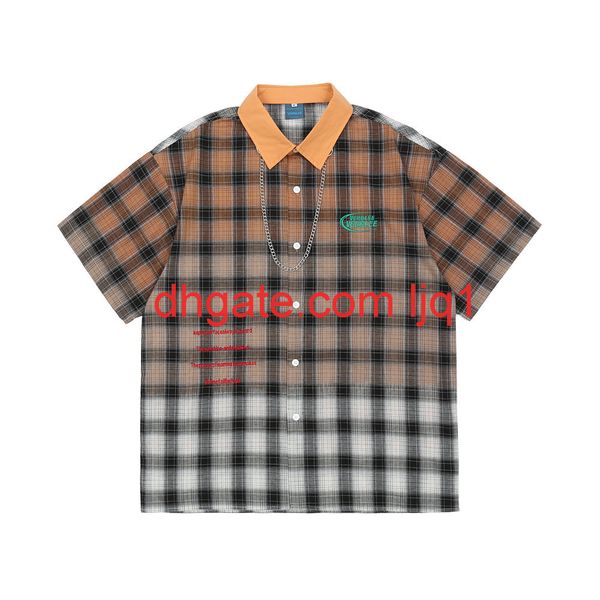 gradient plaid short sleeve shirt men's necklace decoration fashion brand 5-sleeve hip hop street personality loose half sleeve, White;black
gradient plaid short sleeve shirt men's necklace decoration fashion brand 5-sleeve hip hop street personality loose half sleeve, White;black