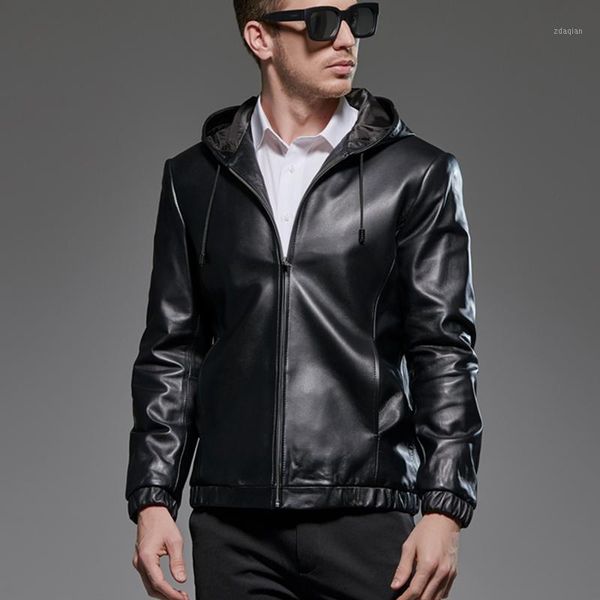 men's leather & faux mens jacket 100% sheepskin collar business men natural high-quality hooded coat1, Black
men's leather & faux mens jacket 100% sheepskin collar business men natural high-quality hooded coat1, Black