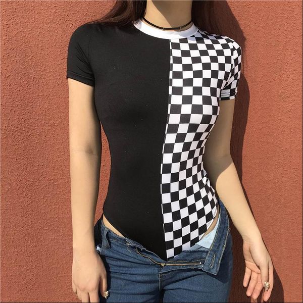 yyxz women overall summer slim contrast color plaid short sleeve bodycon lady bodysuit playsuit lady skinny jumpsuit sml, Black;white
yyxz women overall summer slim contrast color plaid short sleeve bodycon lady bodysuit playsuit lady skinny jumpsuit sml, Black;white
