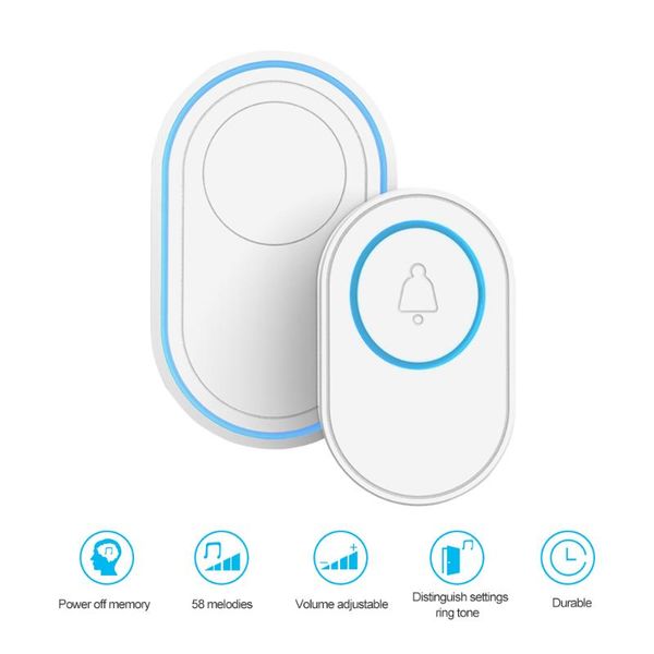 wireless doorbell welcome bell home chime door bell alarm 32 songs smart doorbell 433mhz ring waterproof button
wireless doorbell welcome bell home chime door bell alarm 32 songs smart doorbell 433mhz ring waterproof button
