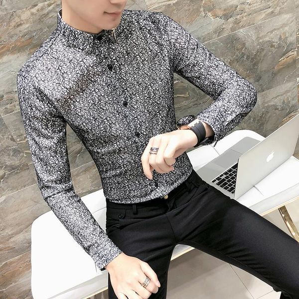 new style men's spring autumn hollowed long sleeve shirt korean slim personality nightclub mens business shirt groom dress1, White;black
new style men's spring autumn hollowed long sleeve shirt korean slim personality nightclub mens business shirt groom dress1, White;black