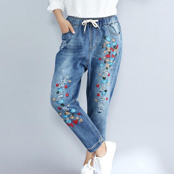 oversized loose embroidery women jeans 2020 summer vintage high waist straight ankle length female jeans, Blue
oversized loose embroidery women jeans 2020 summer vintage high waist straight ankle length female jeans, Blue