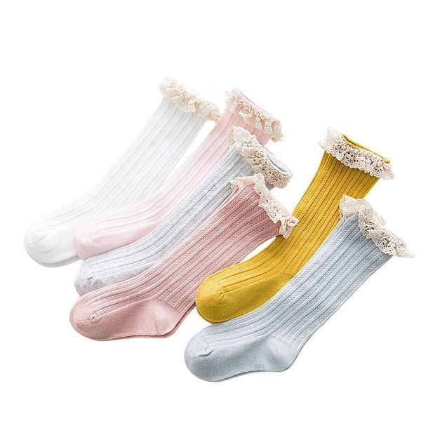 children's knee high socks with lace stuff ruffle socks kid princess girls baby leg warmers cotton y201009, Pink;yellow
children's knee high socks with lace stuff ruffle socks kid princess girls baby leg warmers cotton y201009, Pink;yellow