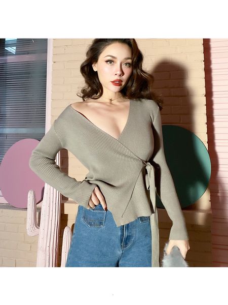 2021 new practical winter 2-color strain wrap sweaters high street v-neck elastic knitting women's sweater cymr, White;black
2021 new practical winter 2-color strain wrap sweaters high street v-neck elastic knitting women's sweater cymr, White;black