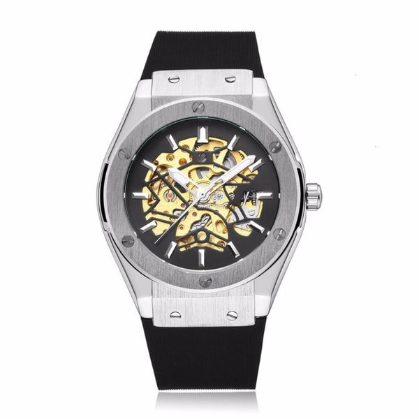 automatic sewor mechanical watch, Slivery;brown 
automatic sewor mechanical watch, Slivery;brown