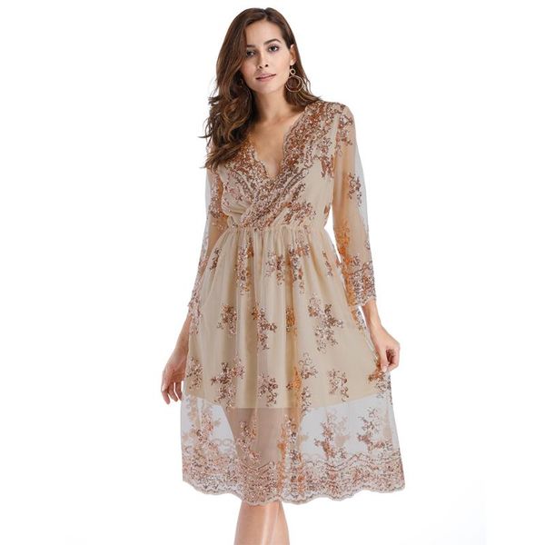 fashion v neck long sleeve sequin party dresses women mesh streetwear christmas midi dress female 2020 summer dress vestido, Black;gray
fashion v neck long sleeve sequin party dresses women mesh streetwear christmas midi dress female 2020 summer dress vestido, Black;gray