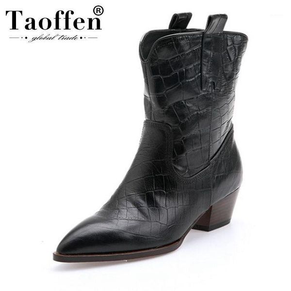 taoffen 2020 ladies genuine leather brand ankle boots high heels shoes woman office work boots footwear size 33-431, Black
taoffen 2020 ladies genuine leather brand ankle boots high heels shoes woman office work boots footwear size 33-431, Black