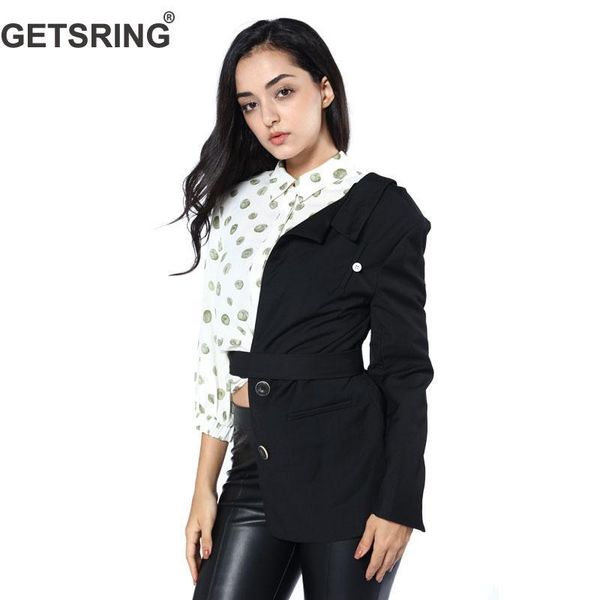 getsring women blazer black half blazer jackets special waist belt designer irregular women coat long sleeve personality, White;black
getsring women blazer black half blazer jackets special waist belt designer irregular women coat long sleeve personality, White;black