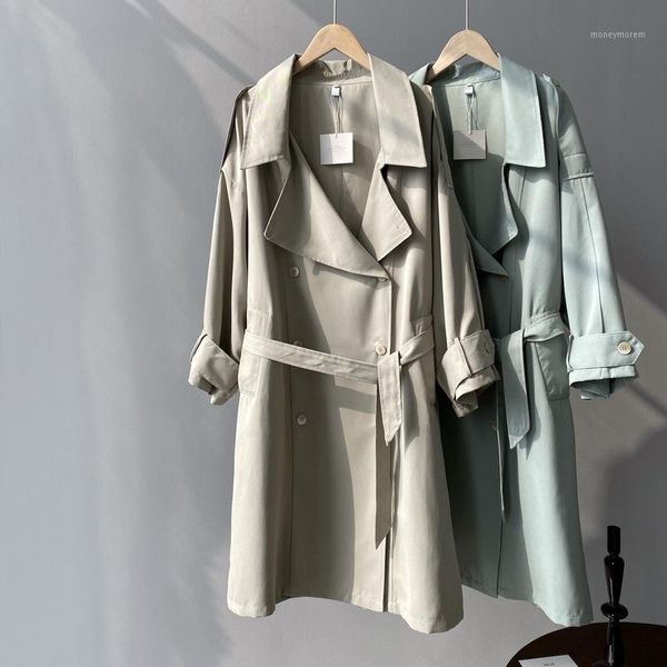 women's trench coats deep chuan zhi cong evening the spring 2021 pure color thin loose long chalaza coat women in 6721, Tan;black
women's trench coats deep chuan zhi cong evening the spring 2021 pure color thin loose long chalaza coat women in 6721, Tan;black