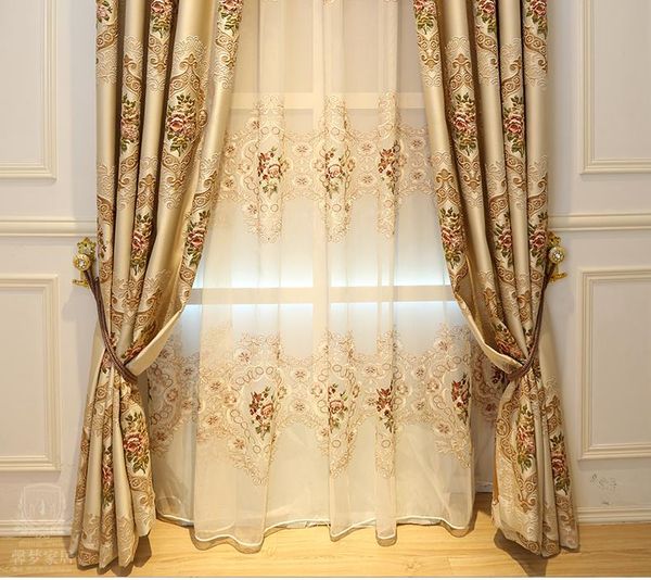 curtain & drapes embroidery deluxe living room relief jacquard bedroom window screens shading customization 
curtain & drapes embroidery deluxe living room relief jacquard bedroom window screens shading customization