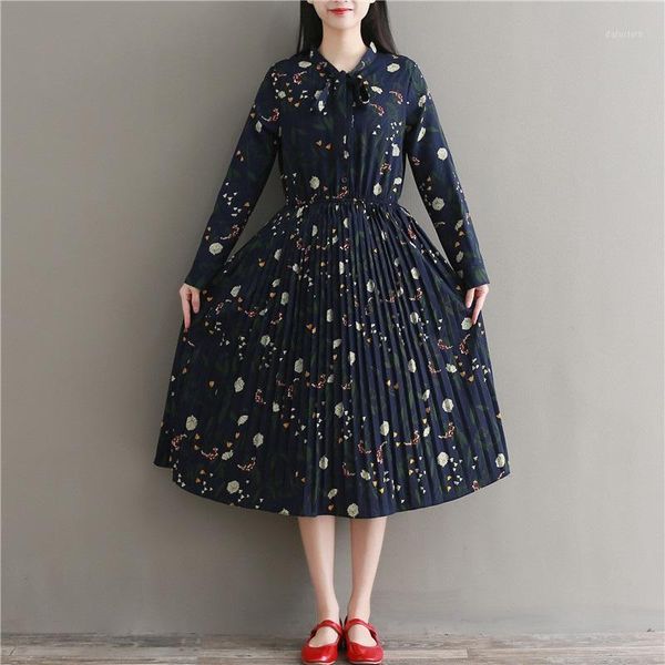 2018 mori girl autumn spring floral pleated midi dress stand collar print vintage vestido longo elegant sweet women casual dress1, Black;gray
2018 mori girl autumn spring floral pleated midi dress stand collar print vintage vestido longo elegant sweet women casual dress1, Black;gray