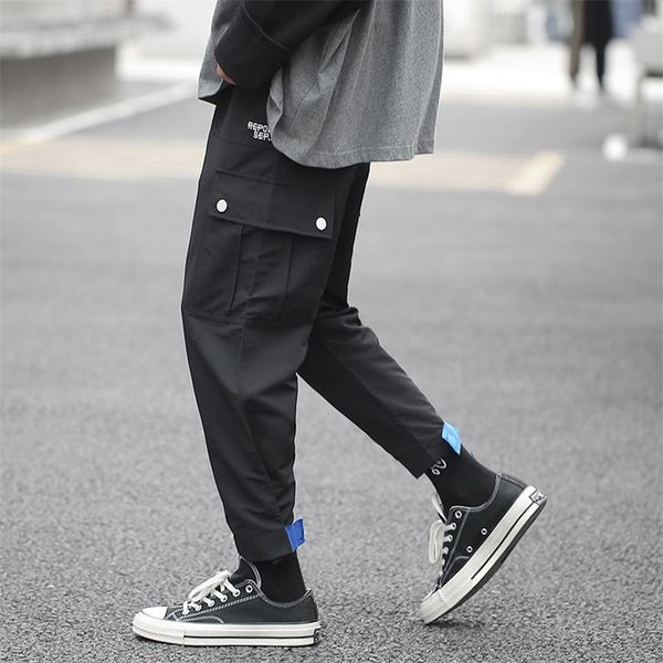 privathinker hip hop cargo pants for men joggers pants streetwear men's elastic waist pants plus sized man black trousers 201109 
privathinker hip hop cargo pants for men joggers pants streetwear men's elastic waist pants plus sized man black trousers 201109