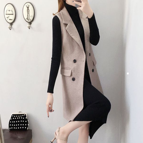 new 2021 winter fashions women's jackets single tempers breasted thin collar without sleeves wool jacket y212 p16o a4h2, Black;white
new 2021 winter fashions women's jackets single tempers breasted thin collar without sleeves wool jacket y212 p16o a4h2, Black;white