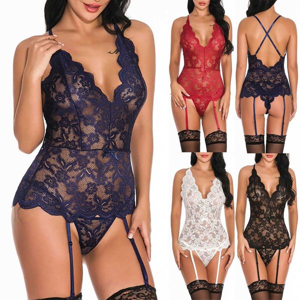 bra siamese set women v-neck lace button jumpsuit sleeve bodysuit sleepwear sets lenceria lingerie, Black;white
bra siamese set women v-neck lace button jumpsuit sleeve bodysuit sleepwear sets lenceria lingerie, Black;white