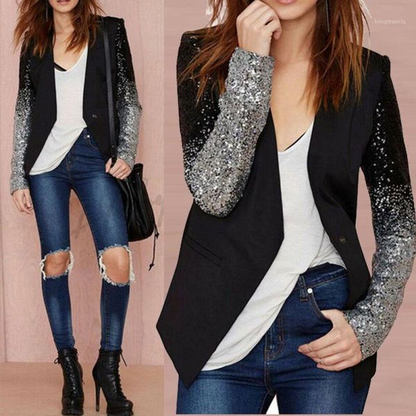 2020 fashion trend woman blazer office ladies slim long sleeve spring new sequins cardigan coats casual party outwear suit1, White;black
2020 fashion trend woman blazer office ladies slim long sleeve spring new sequins cardigan coats casual party outwear suit1, White;black