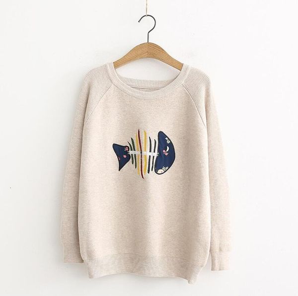 2021 autumn winter mori embroidered girl fish bone woman's nightgown the long sleeve neck of knitted sweater p1778 rz3c, White;black
2021 autumn winter mori embroidered girl fish bone woman's nightgown the long sleeve neck of knitted sweater p1778 rz3c, White;black