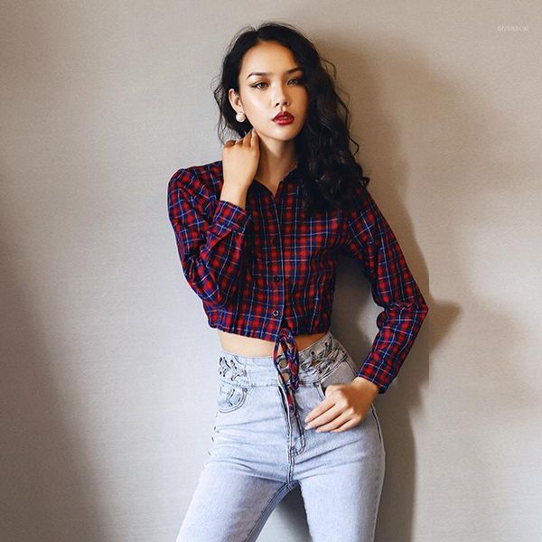 women plaid crop shirt with drawstring hem pretty drawstring waist checked shirt1, White
women plaid crop shirt with drawstring hem pretty drawstring waist checked shirt1, White