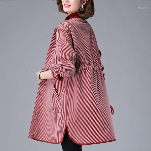 fashion mid-long women trench coat two-side wear 2020 new spring autumn striped drawstring loose casual female windbreaker 4xl1, Tan;black
fashion mid-long women trench coat two-side wear 2020 new spring autumn striped drawstring loose casual female windbreaker 4xl1, Tan;black