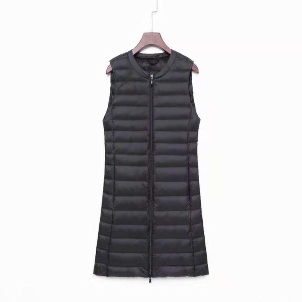 2021 new women's vest ultra light vests women female down coat long slim sleeveless two-way jacket 1oa5, Black;white
2021 new women's vest ultra light vests women female down coat long slim sleeveless two-way jacket 1oa5, Black;white