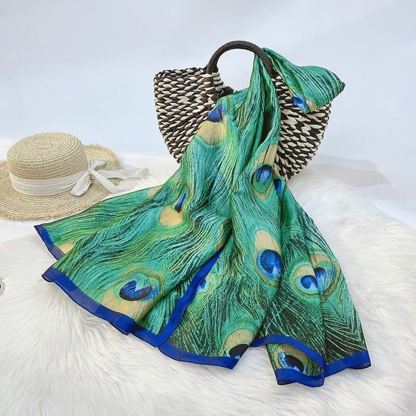 fashion scarves for women shawl peacock print silk satin hijab scarf female bandana square shawls scarfs for ladies, Blue;gray
fashion scarves for women shawl peacock print silk satin hijab scarf female bandana square shawls scarfs for ladies, Blue;gray