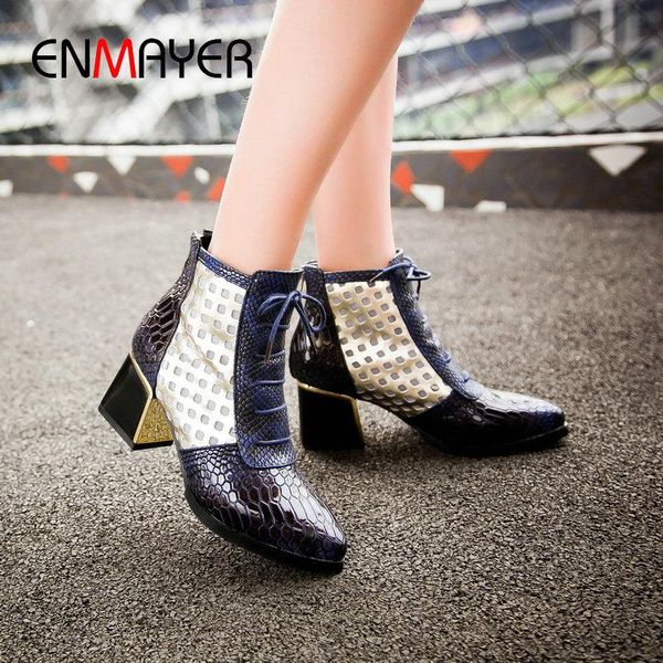 boots enmayer 2021 women shoes square heel short plush basic round toe lace-up patchwork zipper ankle 34-43, Black
boots enmayer 2021 women shoes square heel short plush basic round toe lace-up patchwork zipper ankle 34-43, Black