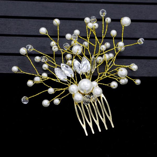 1pcs elegant wedding bridal pearl hair pins comb flower crystal hair clips bridesmaid jewelry women xmas gift, Golden;silver
1pcs elegant wedding bridal pearl hair pins comb flower crystal hair clips bridesmaid jewelry women xmas gift, Golden;silver