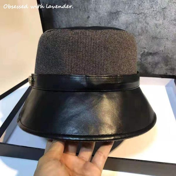 obsessed with lavender. fisherman hat hat female fall/winter pot japanese pu leather korean joker, Blue;gray
obsessed with lavender. fisherman hat hat female fall/winter pot japanese pu leather korean joker, Blue;gray