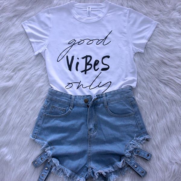 only good vibes tees women summer slim kawaii women t shirt polyester female letter print independence day t shirt, White
only good vibes tees women summer slim kawaii women t shirt polyester female letter print independence day t shirt, White
