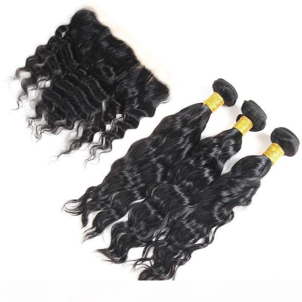 8a indian human hair extensions water wave bundles with13x 4 lace frontal closure hair unprocessed human hair weave for black women, Black;brown
8a indian human hair extensions water wave bundles with13x 4 lace frontal closure hair unprocessed human hair weave for black women, Black;brown