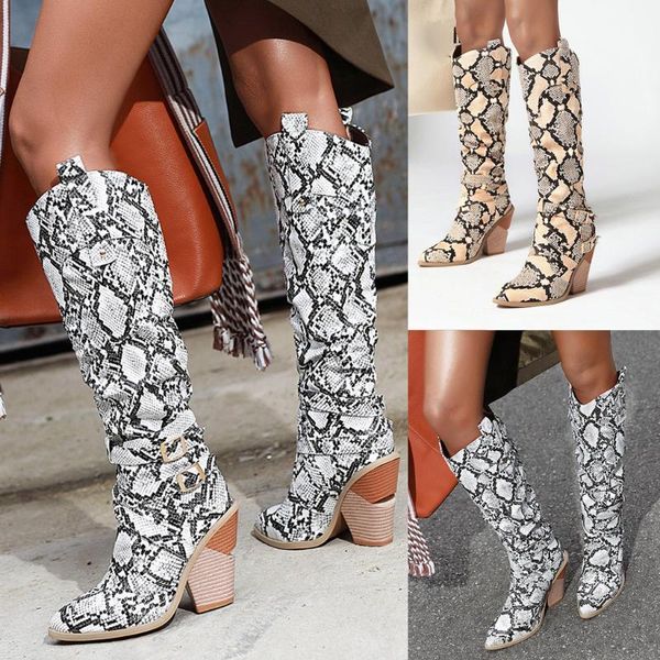 shoes woman winter boots cowboy knigh boots pointed toe womens snake print leather elegant knee-high buckle high heel shoe1, Black
shoes woman winter boots cowboy knigh boots pointed toe womens snake print leather elegant knee-high buckle high heel shoe1, Black
