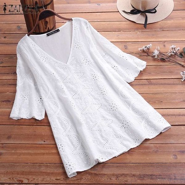 summer casual tunic zanzea women embroidery cotton shirt elegant solid v neck short sleeve blouse blusas female chemise y200622, White
summer casual tunic zanzea women embroidery cotton shirt elegant solid v neck short sleeve blouse blusas female chemise y200622, White