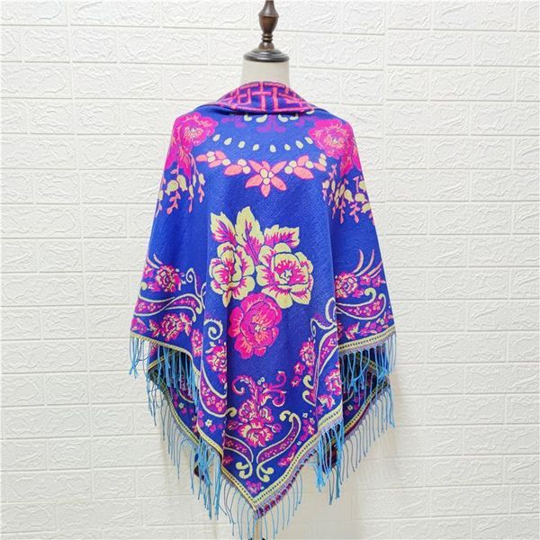 scarves peony shawl scarf dual-use thickening female autumn winter big square ethnic cashmere middle-aged and elderly bufanda1, Blue;gray
scarves peony shawl scarf dual-use thickening female autumn winter big square ethnic cashmere middle-aged and elderly bufanda1, Blue;gray