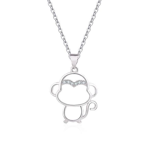 new monkey necklace female inlaid zircon pendant personality female models cute monkey clavicle chain twelve zodiac jewelry, Golden;silver
new monkey necklace female inlaid zircon pendant personality female models cute monkey clavicle chain twelve zodiac jewelry, Golden;silver