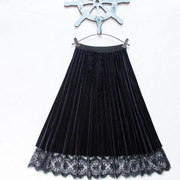 girls' children's autumn and winter drs wear foreign sle pleated gold veet lace long skirt jzek, Blue
girls' children's autumn and winter drs wear foreign sle pleated gold veet lace long skirt jzek, Blue