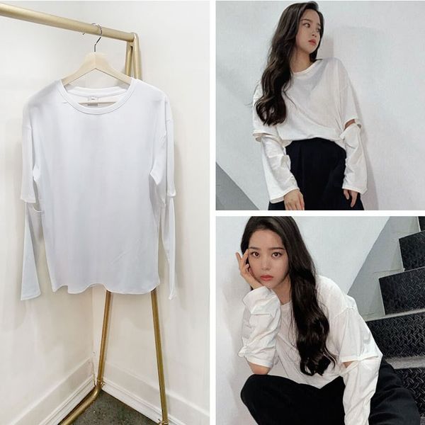 тот же белый рукав оуяны наны выдалбливают crew neck с длинным рукавом t- футболка для ранней осени женщин 2020 рыхлого и тонкого дна рубашк, White
тот же белый рукав оуяны наны выдалбливают crew neck с длинным рукавом t- футболка для ранней осени женщин 2020 рыхлого и тонкого дна рубашк, White