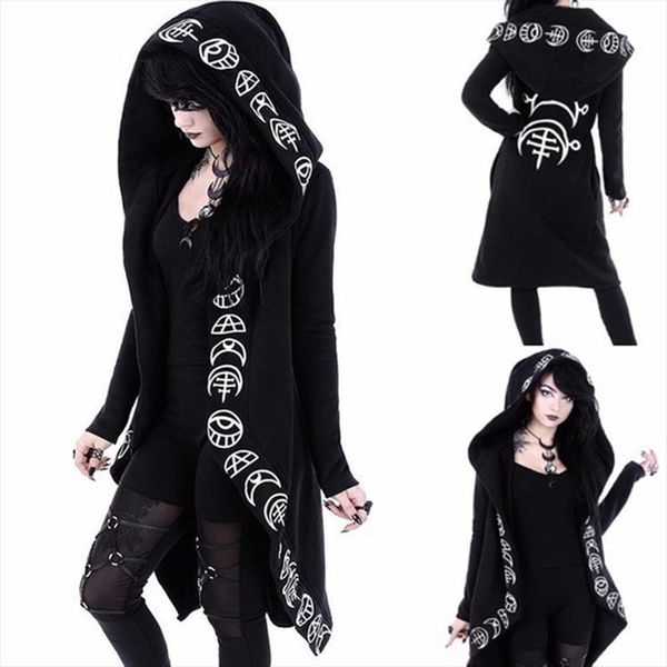 witchcraft women long mantle hoodie punk sweatshirt poleron mujer 2020 harajuku dark goth clothes irregular 5xl plus size hoodie, Black
witchcraft women long mantle hoodie punk sweatshirt poleron mujer 2020 harajuku dark goth clothes irregular 5xl plus size hoodie, Black