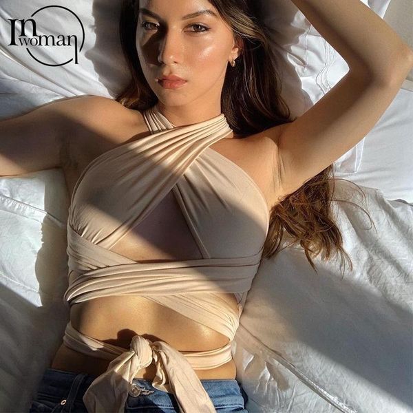 women's tanks & camis inwoman women bodycon cami ladies crop vest 2021 female solid party bralette halter sleeveless bandage t, White
women's tanks & camis inwoman women bodycon cami ladies crop vest 2021 female solid party bralette halter sleeveless bandage t, White