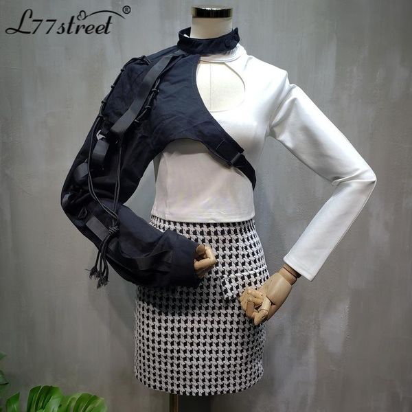 l77 buyer shop niche woven loose halter shawl shoulder lantern sleeves coat autumn thin, Black;brown
l77 buyer shop niche woven loose halter shawl shoulder lantern sleeves coat autumn thin, Black;brown